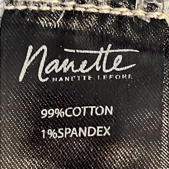 Nanette‎ Lepore Blue/White Striped Denim Jacket Size Small - Picture 12 of 12